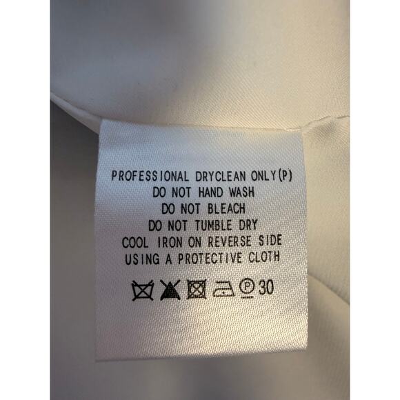 Fame & Partners White Floral Halter Dress Size 6 Open Back Dress - Picture 10 of 10